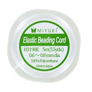 Miyuki elastische Schnur 0,6mm/0,8mm Weiß